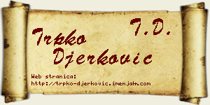 Trpko Đerković vizit kartica